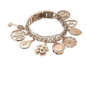 Anne Klein Swarovski Crystal Charm Watch